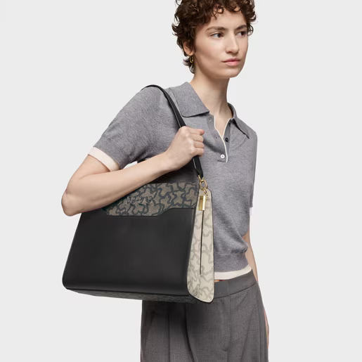 Μεσαίου μεγέθους τσάντα shopper Kaos Icon σε μαύρο χρώμα/ 2002296951 -  TOUS- Default Title