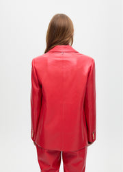 Lola Casademunt Μπλέιζερ από συνθετικό δέρμα σε ίσια γραμμή /LF2502021