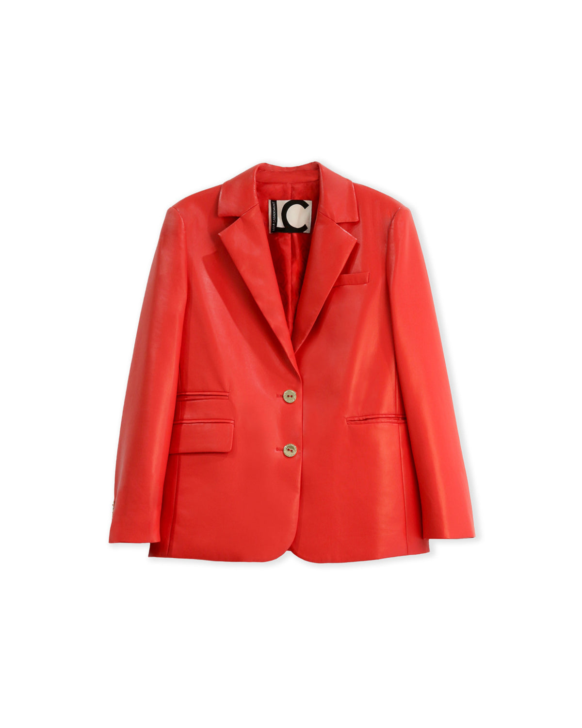 Lola Casademunt Μπλέιζερ από συνθετικό δέρμα σε ίσια γραμμή /LF2502021