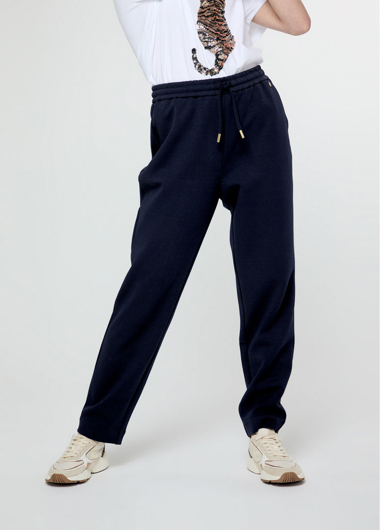 STRETCH JOGGING TROUSERS WITH WAISTBAND DETAIL / LF2514020