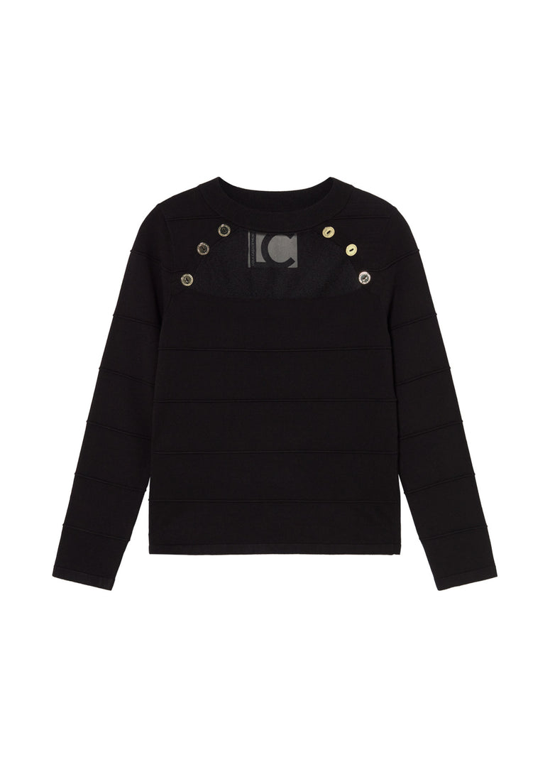 LOLA CASADEMUNT Πλεκτό Sweater με Διαφανή Λεπτομέρεια
