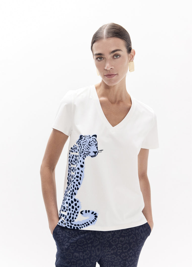 LOLA CASADEMUNT T-Shirt με V Λαιμόκοψη / LF2615013