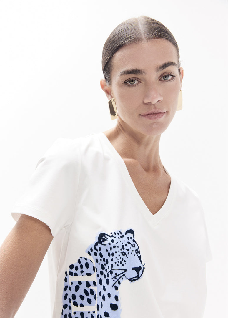 LOLA CASADEMUNT T-Shirt με V Λαιμόκοψη / LF2615013