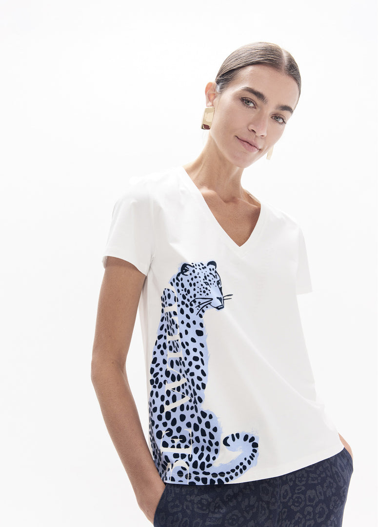 LOLA CASADEMUNT T-Shirt με V Λαιμόκοψη / LF2615013