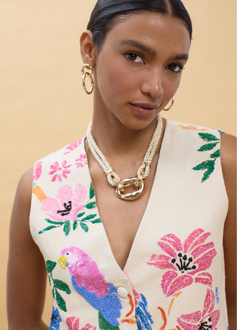 LOLA CASADEMUNT Γιλέκο Multi με κέντημα χάντρες