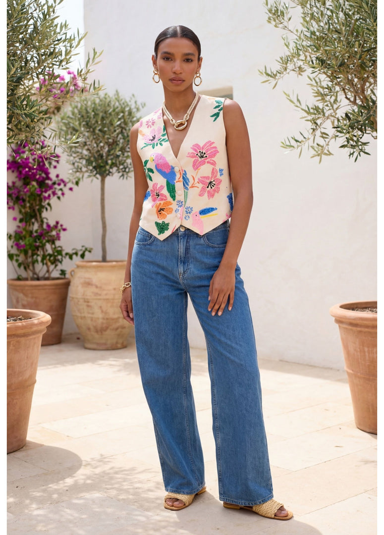 LOLA CASADEMUNT Γιλέκο Multi με κέντημα χάντρες