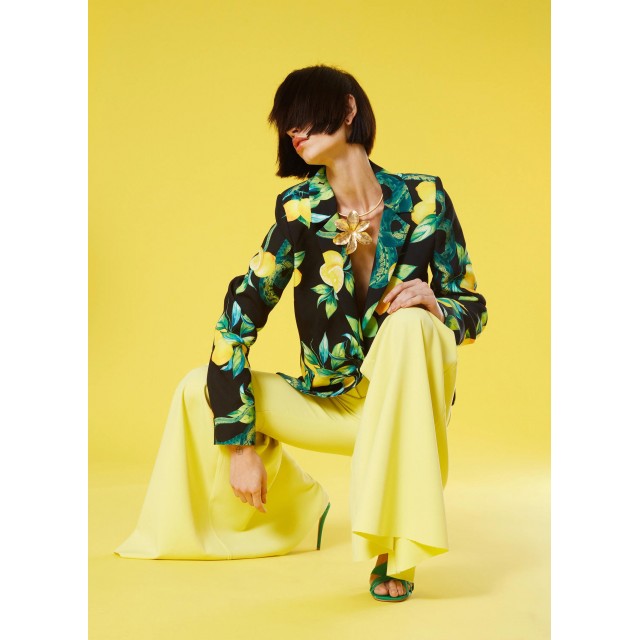 C.MANOLO / LEMON PRINTED BLAZER / TYPE