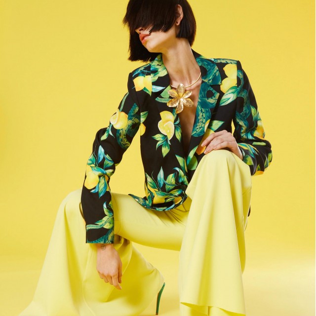 C.MANOLO / LEMON PRINTED BLAZER / TYPE