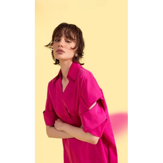 NOS / JIA SHIRT-DRESS / FUCHSIA / 1470 70002