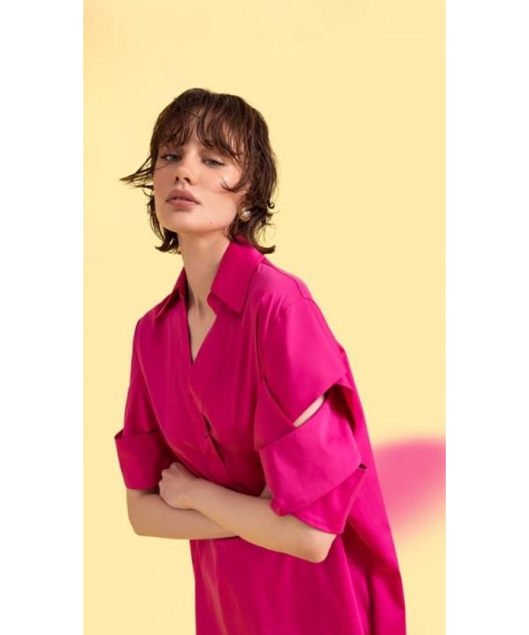 NOS / JIA SHIRT-DRESS / FUCHSIA / 1470 70002