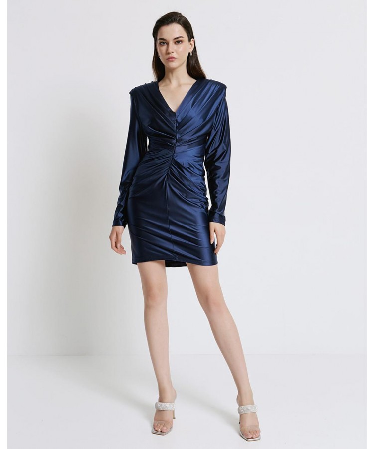 ACCESS / DRAPE MINI DRESS / BLUE / 3039-222