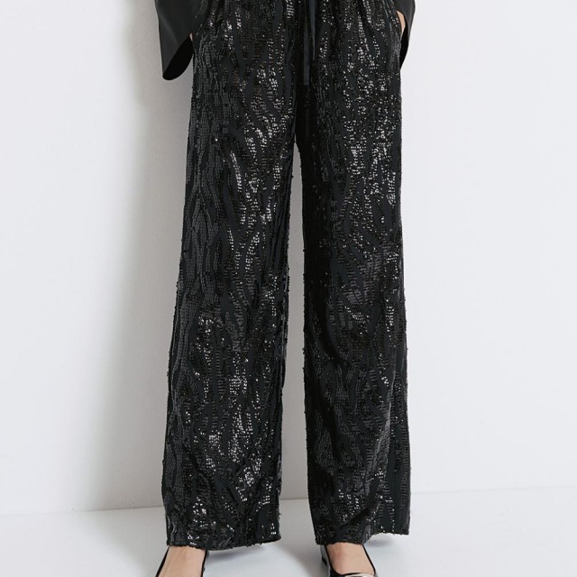 ACCESS / STRASS PANTS / BLACK / 5091-171