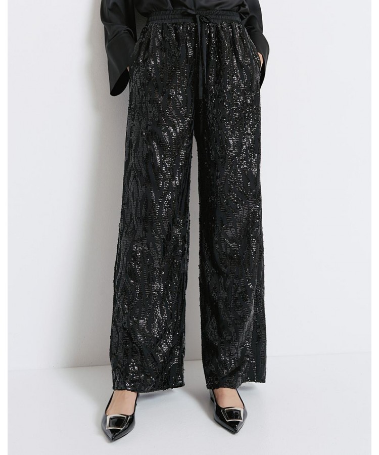 ACCESS / STRASS PANTS / BLACK / 5091-171