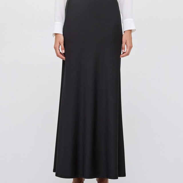 ACCESS / ELASTIC MAXI SKIRT / BLACK / 6035-135