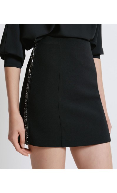 ACCESS / SHINY DETAILS MINI SKIRT / BLACK / 6067-504