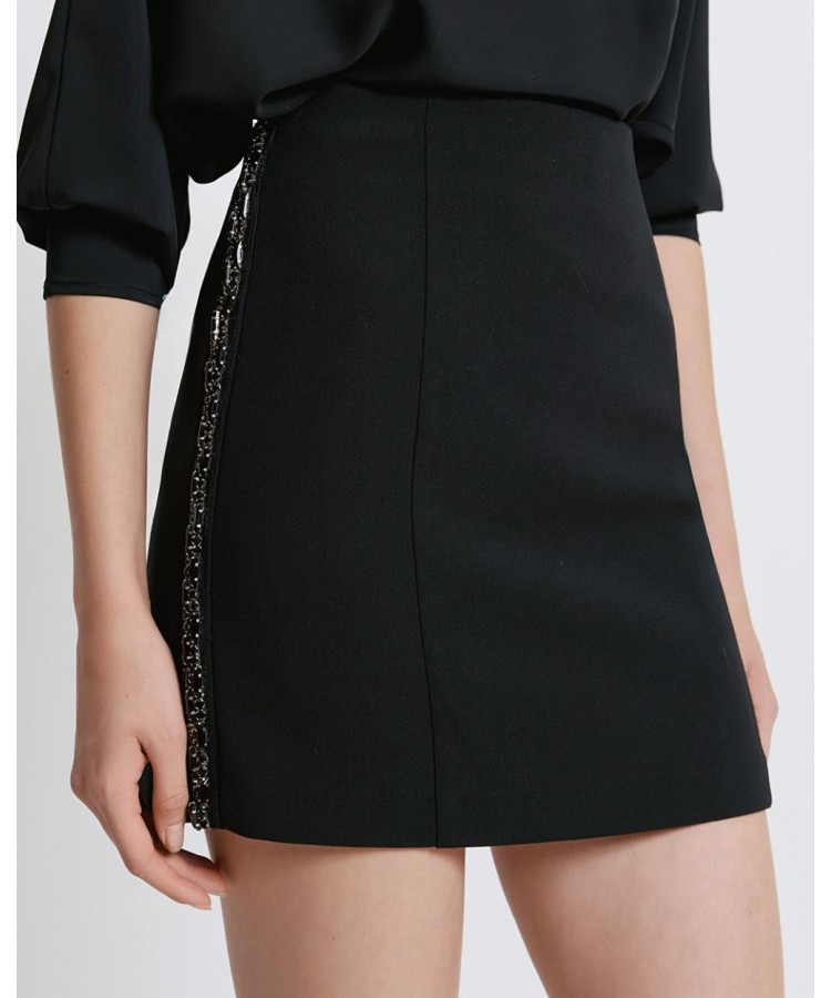 ACCESS / SHINY DETAILS MINI SKIRT / BLACK / 6067-504