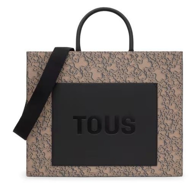 TOUS/Μεγάλη τσάντα shopper Amaya Kaos Mini Evolution New σε ταμπά χρώμα/2002130643