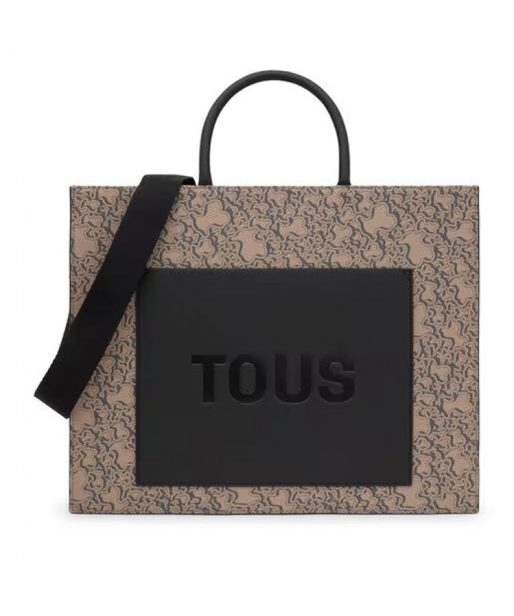 TOUS/Μεγάλη τσάντα shopper Amaya Kaos Mini Evolution New σε ταμπά χρώμα/2002130643