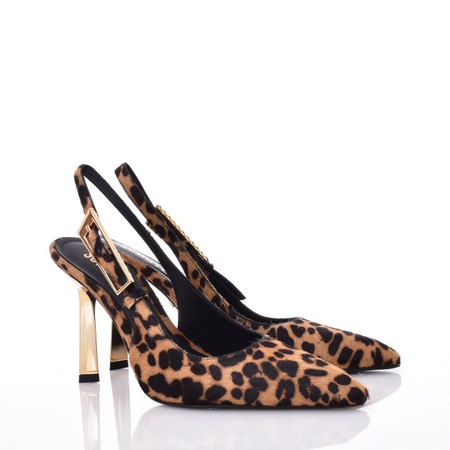 SCHUTZ/ Γόβα animal print με χρυσό στιλέτο/ S2199700040001