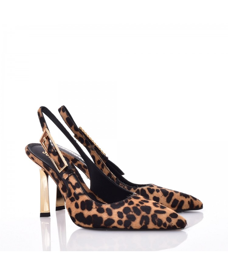 SCHUTZ/ Γόβα animal print με χρυσό στιλέτο/ S2199700040001