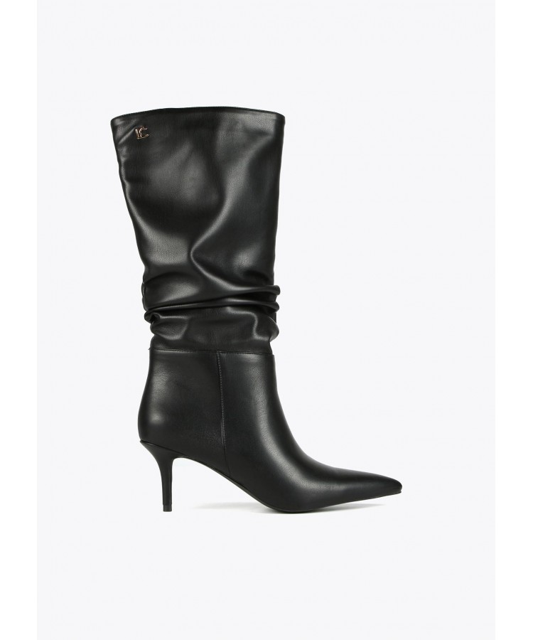 LOLA CASADEMUNT/ GATHERED KNEE-HIGH BOOTS / LF2405023