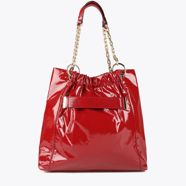 LOLA CASADEMUNT/ SHINY TOTE BAG RED / MF2404001