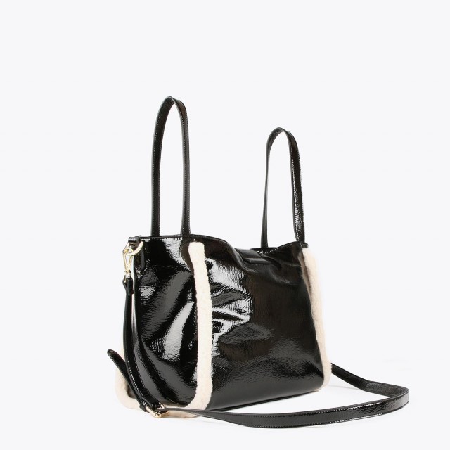 LOLA CASADEMUNT/ SHINY FAUX LEATHER BAG / LF2404075