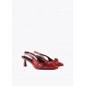 LOLA CASADEMUNT/ SLINGBACK STILETTO SHOES RED /MF2405007