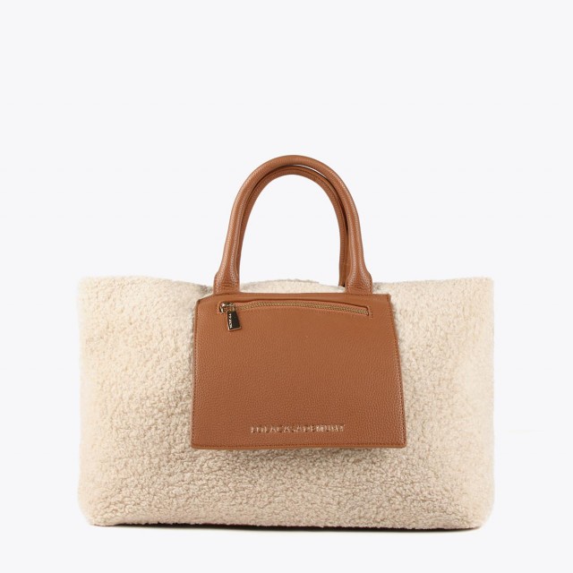 LOLA CASADEMUNT/ FAUX SHEARLING TOTE BAG / LF2404045