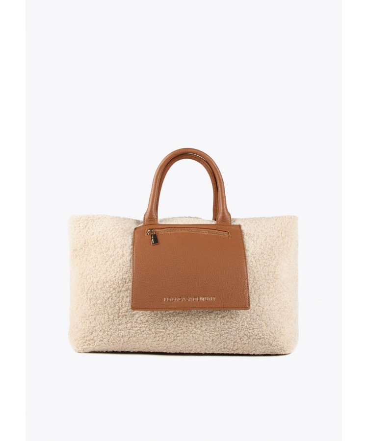 LOLA CASADEMUNT/ FAUX SHEARLING TOTE BAG / LF2404045