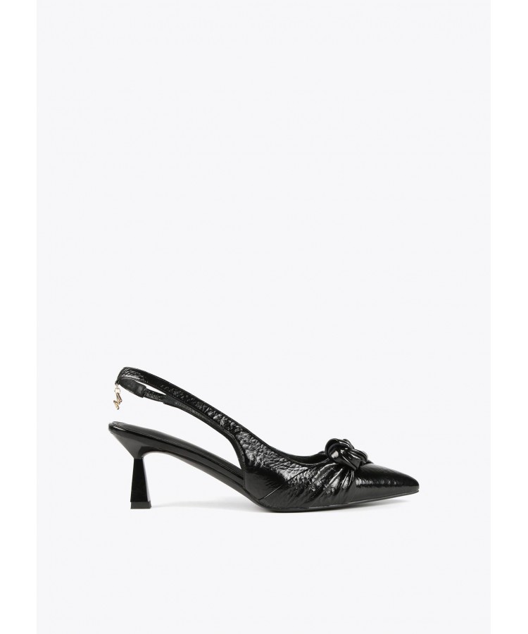 LOLA CASADEMUNT/ SLINGBACK STILETTO SHOES BLACK /MF2405007