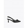 LOLA CASADEMUNT/ SLINGBACK STILETTO SHOES BLACK /MF2405007