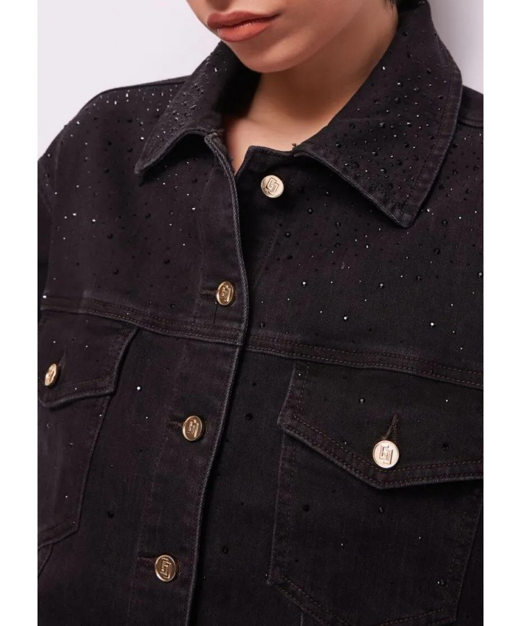 GAUDI/ DENIM JACKET WITH STRASS/ 421BD36001