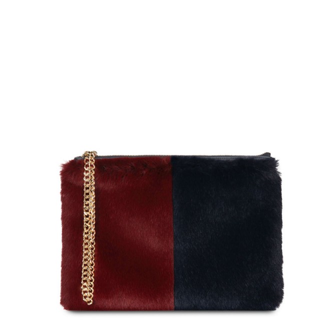 STEPHANIE CLUTCH BAG NAVY BURGUNDY KEMPTON