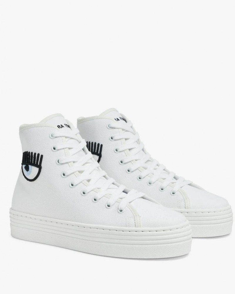 CHIARA FERRAGNI High Sneakers σε λευκό χρώμα CF2923