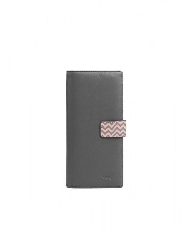 NIQUA Πορτοφόλι με κούμπωμα και print/ Γκρί