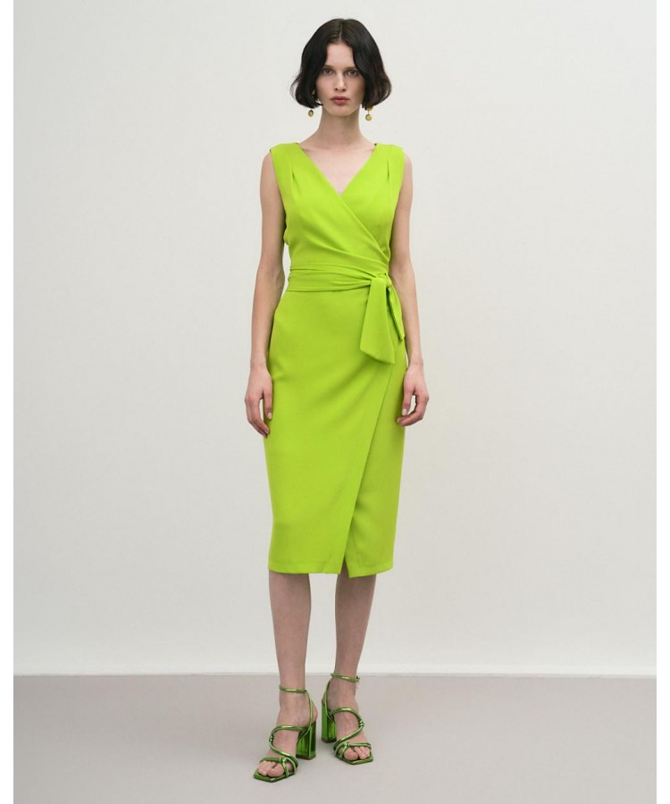 ACCESS / OPEN BACK CROISE DRESS / LIME / 3341-538