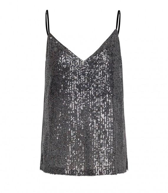 ACCESS / SEQUINED TOP / SILVER