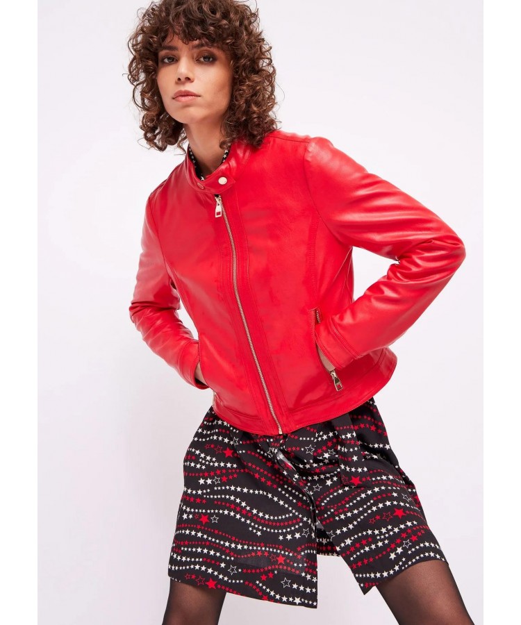 GAUDI / FAUX LEATHER JACKET / RED