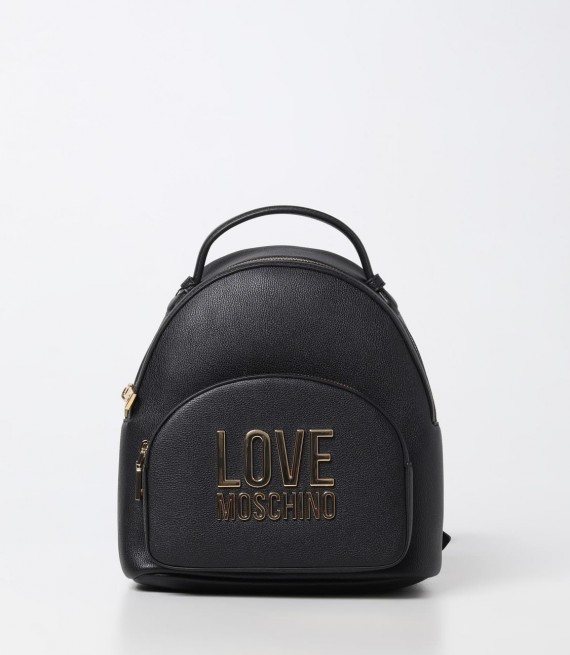 LOVE MOSCHINO/Backpack Μαύρο με χρυσό logo/JC4105PP1HLI0