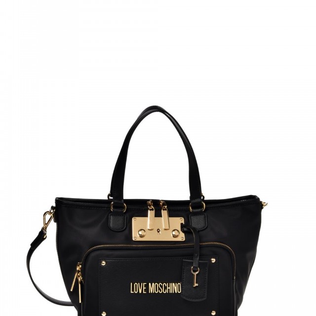 LOVE MOSCHINO/ Τσάντα Μαύρη με εξωτερική θήκη/ JC4154PP1HLG1