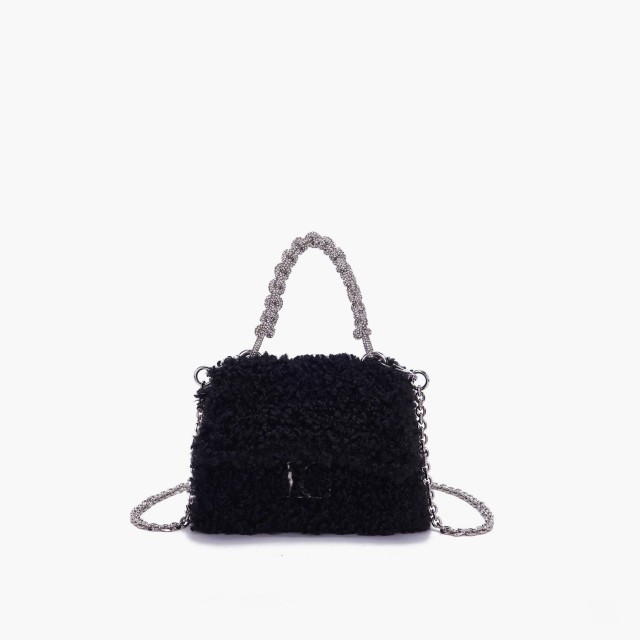 LA CARRIE / FLUFFY NIGHT BAG / BLACK