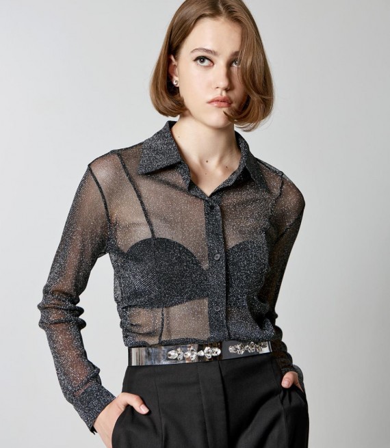 ACCESS / LUREX SHIRT / BLACK