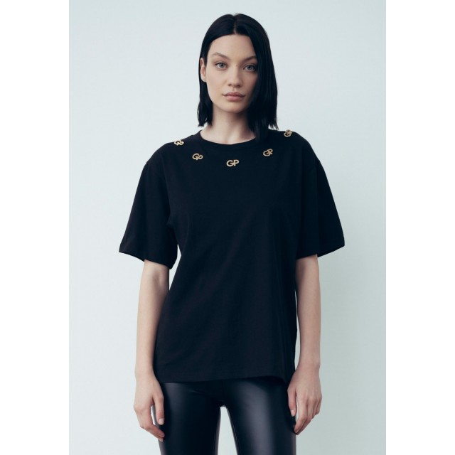 GAELLE / JERSEY T-SHIRT / BLACK