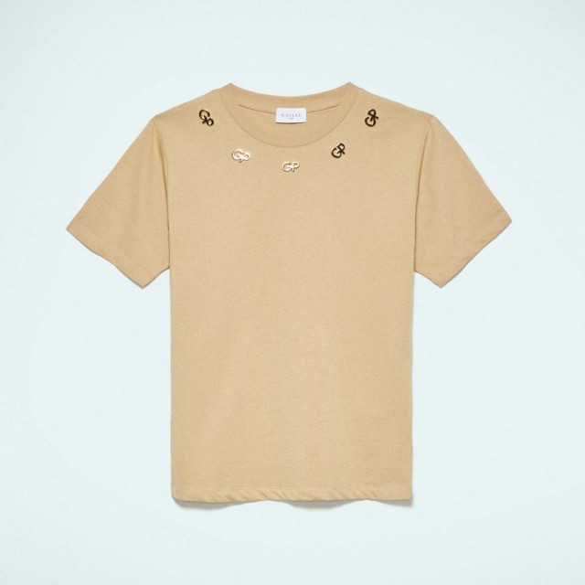 GAELLE / JERSEY T-SHIRT / BEIGE