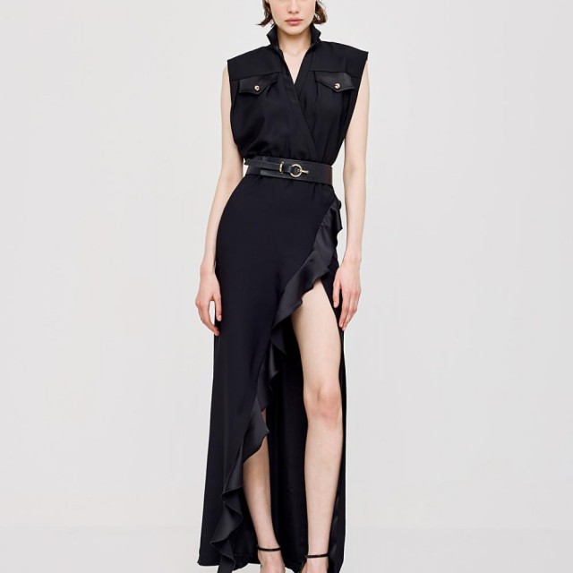 ACCESS / WRAP DRESS / BLACK