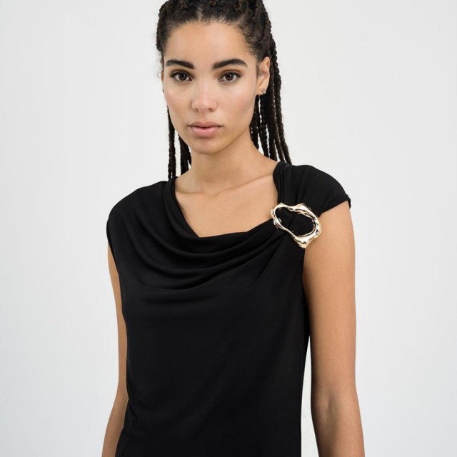 ACCESS / DRAPED TOP / BLACK