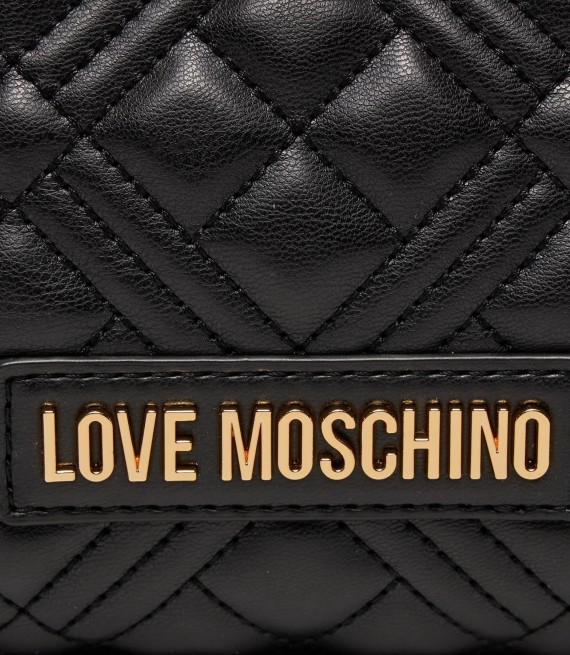 LOVE MOSCHINO/Βραδινό τσαντάκι μαύρο με χρυσή αλυσίδα /JC4342PP0ILA0110