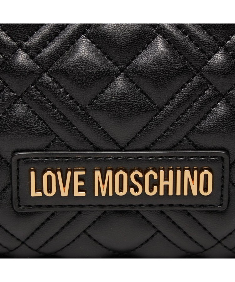 LOVE MOSCHINO/Βραδινό τσαντάκι μαύρο με χρυσή αλυσίδα /JC4342PP0ILA0110
