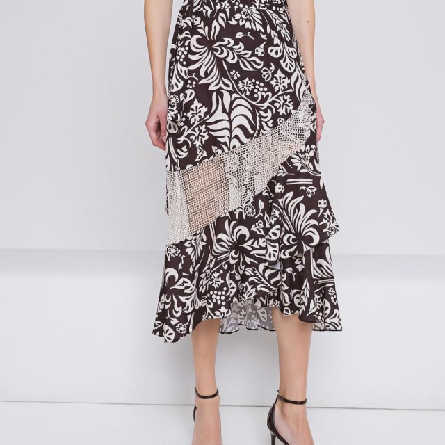 ACCESS / PRINTED VOLAN MIDI SKIRT / DUBAI